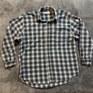 Vtg 90s County Seat Flannel Shirt Men's XL 100% Cotton Y2K Grunge Heritage Plaid